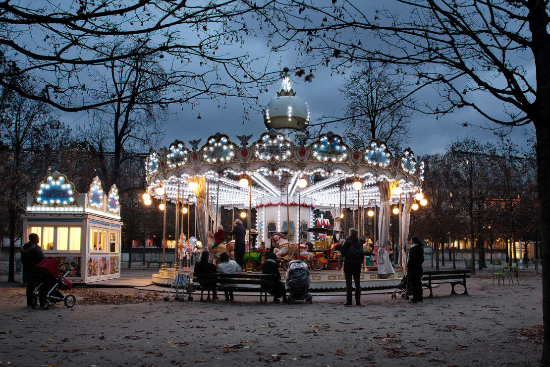 The children's carousel at Tuileries Garden, in the 1st arrondissement