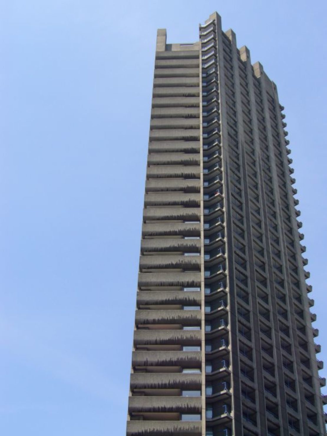 One of the residential towers in the Barbican, London