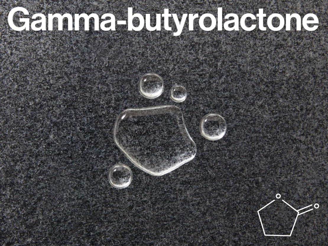 Gamma-butyrolactone photographed at the Wedinos lab in Wales