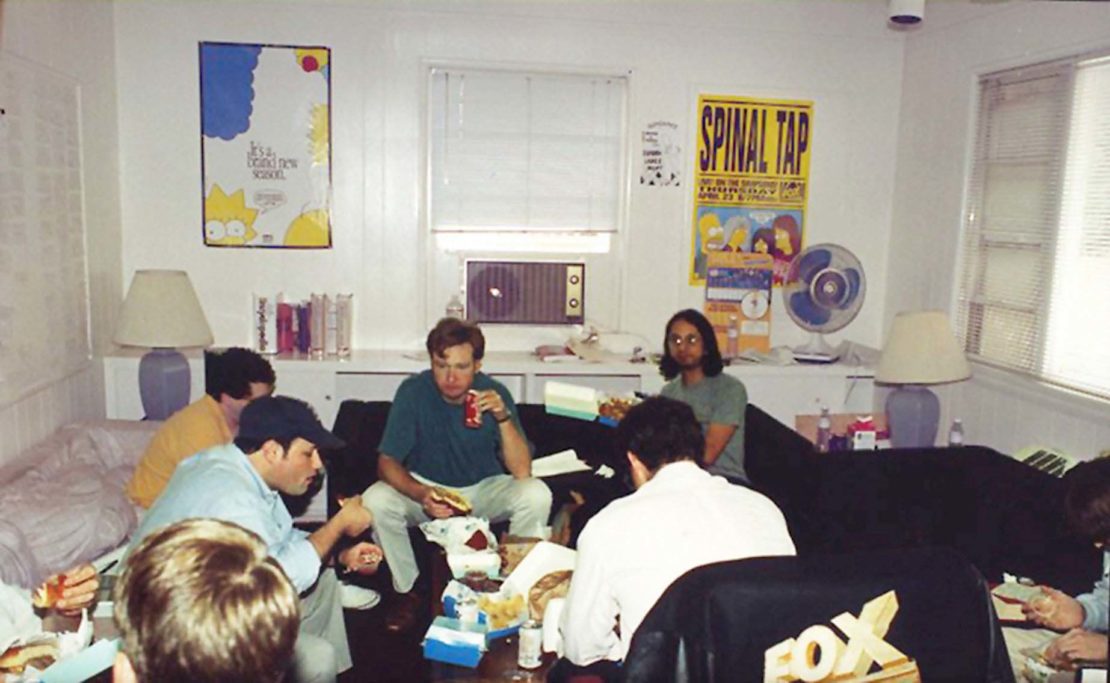 The Simpsons writers' room in 1992