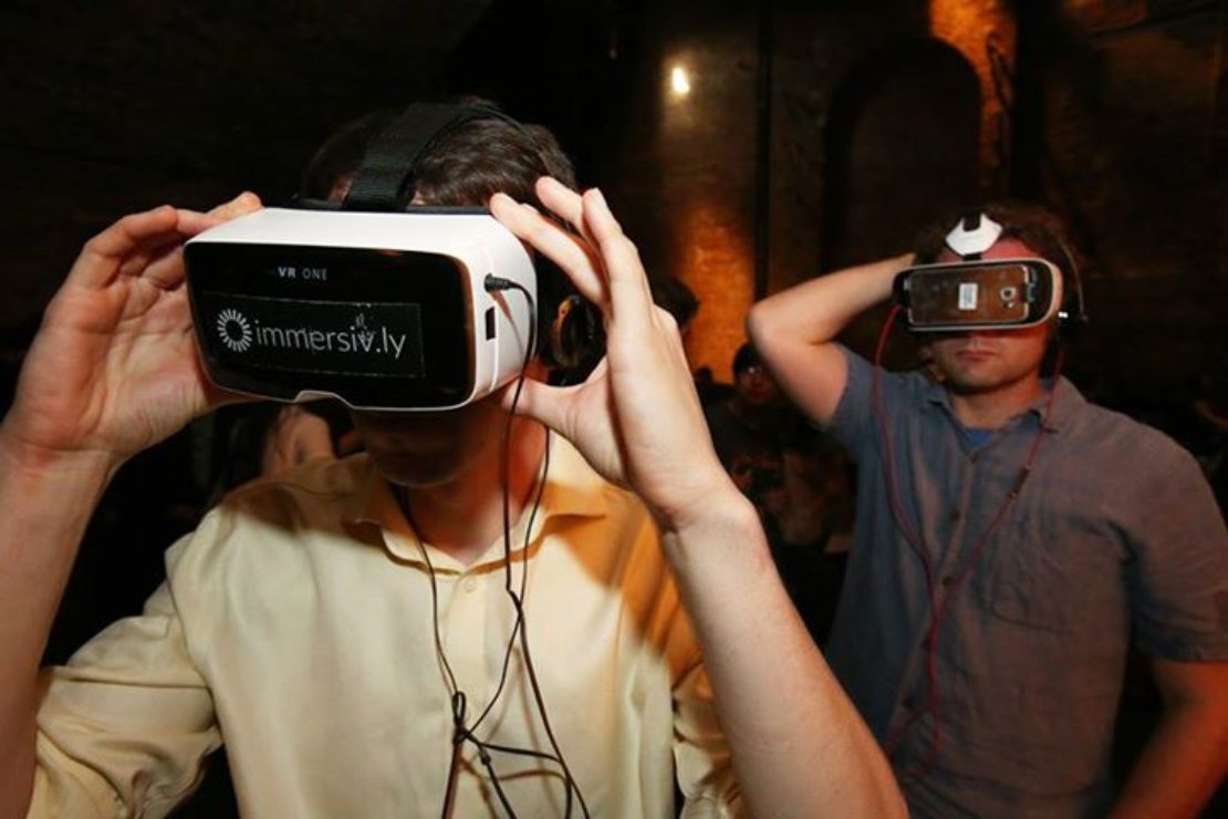 VR headsets in use