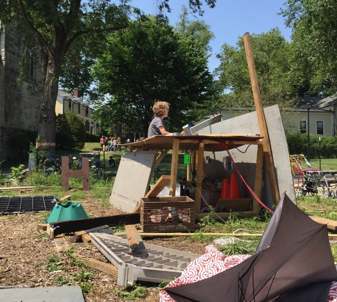 The junk playground where children run with scissors