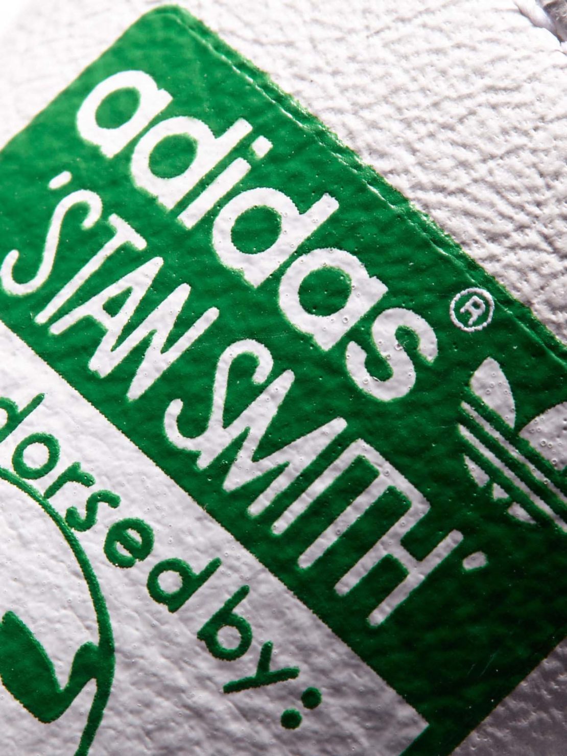 The tongue of the Adidas shoe bearing Smith's name