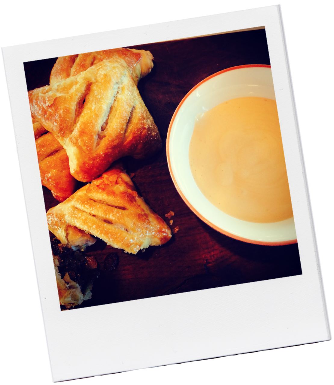 Eccles cakes and Earl Grey custard